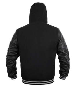 Men's Varsity <b>Jacket</b> <b>Mandarin</b> <b>Collar</b> Waterproof Canvas Winter College Letterman Front Logo Leisure Fashion Coat Stylish - Product Image 2