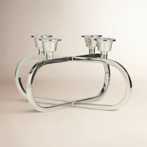 Candelabro Decorativo de Acero Inoxidable de Estilo Antiguo Moderno, Forma Irregular, Decoración para el Hogar, Diseño Duradero - Product Image 2