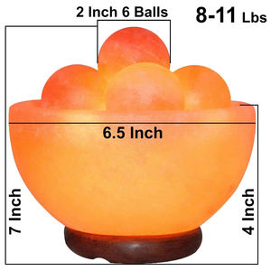 โคมไฟหินเกลือหิมาลัยสีชมพูธรรมชาติ 100% รูปทรงกลม ทำด้วยมือ สำหรับงานฝีมือตกแต่งสไตล์ธรรมชาติ - Product Image 4