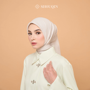 SHOUQIN Nala Premium Voile Carré Hijab Découpé au Laser Couleur Unie Léger Respirant Foulard Musulman Quotidien Doux pour Femme Musulmane - Product Image 2