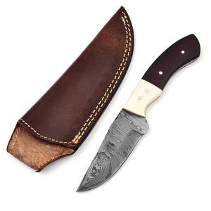 Nouveau Couteau de Chasse Multifonctionnel en Acier Damas de Haute Qualité, Lame Drop Point, Outil de Camping en Plein Air, Personnalisable DIY OEM avec Manche en Bois - Product Image 6