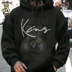 Sweat à capuche en coton mélangé épais OEM pour hommes, haute qualité, vente en gros, marque privée, pull à capuche uni, streetwear - Product Image 5
