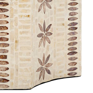 Handmade Mosaic Pedestal Side <b>Table</b> <b>Stools</b> Mother of Pearl Floral Star Leaf Inlaid Coffee <b>Stool</b> Living Room Decor - Product Image 3