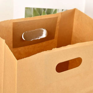 Custom Eco-Friendly Kraft Paper <b>Bags</b> for Food Packaging with Offset Printing and Custom Logo - Product Image 6