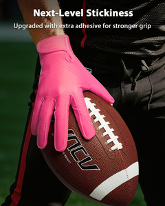 ถุงมือรับบอลอเมริกันฟุตบอล Pro Grip คุณภาพสูง ฝ่ามือเหนียวแน่น สีและโลโก้ปรับแต่งได้ น้ำหนักเบา - Product Image 3