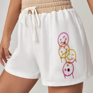 Shorts Deportivos de Mujer, 100% Algodón, Color Verde Menta, Cintura Elástica, Corte Regular, Tejido Transpirable de Secado Rápido, Estilo Urbano - Product Image 5