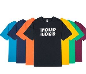 Camisetas de Lona con Cuello Redondo, Estampadas con Serigrafía, Personalizadas con Logotipo, Ajustadas, de Alta Calidad, para Hombre, 100% Algodón, Manga Corta - Product Image 4