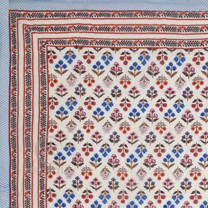 400 Thread Count Pure Cotton Floral Bohemian Style Jaipuri Design <b>Quilt</b> Printed Lightweight Single Bed Rajai Soft Cozy <b>Bedding</b> - Product Image 6