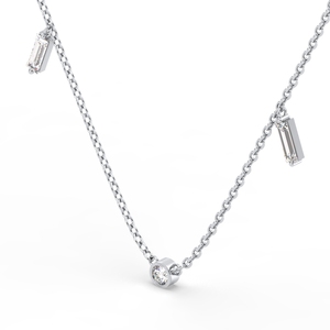 Colliers minimalistes REYES en argent sterling 925 avec moissanite taille baguette de 0,73 carat pour femmes, certifiés GRA, bijoux fins - Product Image 3