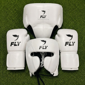 Premium Fly Leather <b>Boxing</b> <b>Sparring</b> <b>Set</b> with Super Lace <b>Boxing</b> Gloves Head & Shin Guards-Professional Training Equipment - Product Image 1