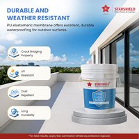Star Aqua Shield + Revêtement en spray acrylique réfléchissant la chaleur et imperméable pour la protection des toits, des terrasses, des murs extérieurs et des surfaces en béton