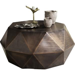 Mesa Auxiliar de Aluminio de Alta Calidad, Mueble de Primera Calidad con Detalles Metálicos, Otomana para Sala de Estar, Hogar u Hotel, en Latón - Product Image 6