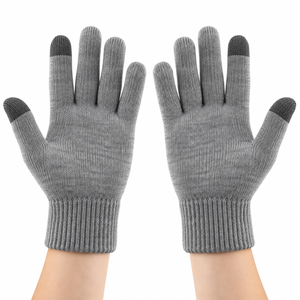 Premium Touch Screen Winter Knitted <b>Gloves</b> Anti Slip Warm Thermal Work <b>Gloves</b> Soft Stretchy Full <b>Finger</b> <b>Gloves</b> for Men Women - Product Image 2