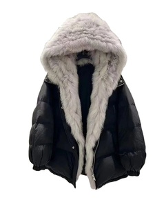 2025แจ็คเก็ตขนเป็ดสีขาวอ่อนของผู้หญิง, แฟชั่นใหม่ระบายอากาศได้ดีกันน้ำเย็นฤดูหนาวผิวแกะแบบพกพา - Product Image 5