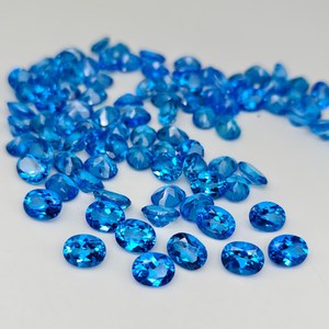Topaze bleue suisse facettée 10x12mm, pierres précieuses naturelles, topazes bleues pour bijoux faits à la main, bagues, boucles d'oreilles, vente en gros - Product Image 4