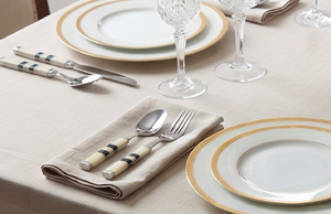 Ensemble de couverts classiques 5 pièces avec manches en céramique, passe au lave-vaisselle, pour la vaisselle de mariage - Product Image 5