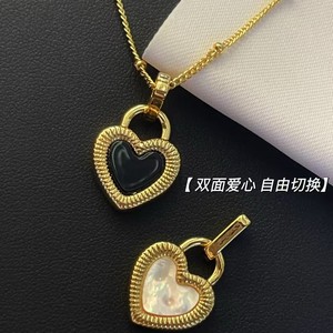 Popular Luxury Freshwater Pearl Necklace Double Sided 4-5mm <b>Love</b> Chain Daily Accessory <b>Ornament</b> Neckland Collection - Product Image 2