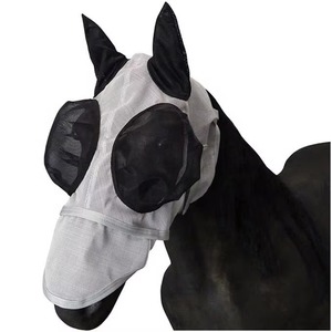 Masque anti-mouches pour chevaux de luxe, haute qualité, extensible, protection des yeux et des oreilles, personnalisable, léger, respirant, confortable, protection contre les moustiques - Product Image 2