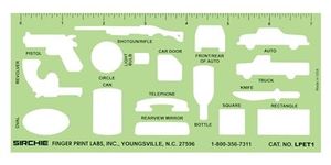 RE-AB-LINE INC Modèle de scène de crime RSC-100 en plastique vert, échelle 1/4"=1'0" avec formes et figures pour l'analyse criminalistique - Product Image 4