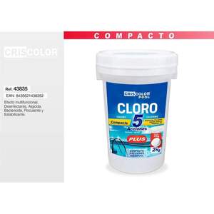 Cloro Compacto de 2 kg para Limpieza de Piscinas, Herramienta y Accesorio Esenciales - Product Image 3