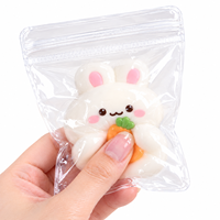 Pochette auto-scellante en PVC transparent pour jouets animaux Kawaii Squishy, emballage Squishy, sac de rangement réutilisable, vente en gros, petites quantités
