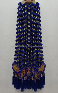 Guirlande de pompons en velours coloré indien, décoration murale festive, toile de fond de scène de mariage, décoration de Noël, décoration de maison neuve - Product Image 4