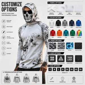 Camiseta de Pesca de Diseño Moderno, Ropa de Pesca Personalizada de Alto Rendimiento, Protección Solar UPF50, Impresión por Transferencia de Calor, para Hombre - Product Image 4