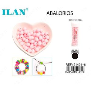ILAN Perline Rosa 8mm per Artigianato e Gioielli - Product Image 1