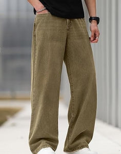 กางเกงยีนส์เดนิมผู้ชายสั่งทำได้ MOQ ต่ำ ทรงหลวม ใส่สบาย กันน้ำ เป็นมิตรกับสิ่งแวดล้อม คุณภาพสูง น้ำหนักเบา ไม่ยับง่าย - Product Image 3