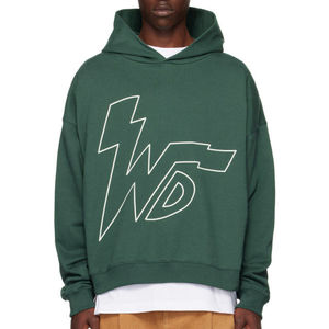 Sweat à capuche polaire brossée pour homme avec impression en relief, chaud, streetwear d'hiver, pull personnalisé avec motif, vente en gros, OEM, marque privée - Product Image 1