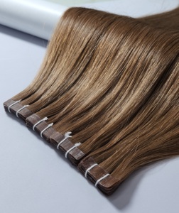Extensiones de Cabello Adhesivas Lisas Marrón Cabello Humano Trama Única Doble Capa Puntas Completas 36 Pulgadas - Product Image 5