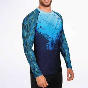 Camiseta de Compresión (Rash Guard) para Hombre, Calidad Premium, Personalizada con Estampado, Spandex/Poliéster, Secado Rápido, Manga Larga, para Gimnasio, Fitness, Surf, Buceo - Product Image 6