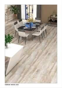 Carrelage en porcelaine pour salon, aspect bois, finition mate, intérieur, Porcelanato 600x600mm, fabricant Inde - Product Image 6