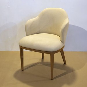 Modern Contemporary Upholstered <b>Dining</b> <b>Chair</b> Teak Wood Legs <b>Black</b> Finish Polyester Seat Home Furniture Hotel Villa Use Model - Product Image 1