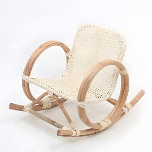 Silla mecedora de ratán a precio económico para niños, fabricante que suministra muebles naturales para niños pequeños - Product Image 3