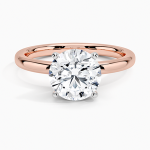 Elegant Comfort 2mm Solitaire <b>Ring</b> <b>Crafted</b> in Solid 14K White Gold with a Timeless Solitaire Design - Product Image 5