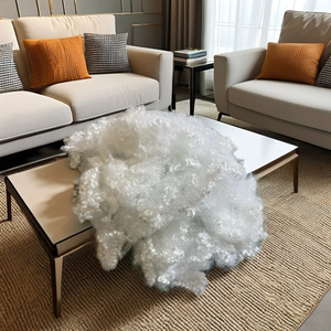 Vikohasan Certifié GRS 7D HC Blanc Polyester Vierge Écologique en Fibres Courtes pour Rembourrage de Canapé, Coussin, Jouet et Oreiller - Product Image 1