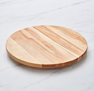 Tabla de cortar redonda de madera, bloque de cortar de madera natural con vetas, tabla de cortar para cocina - Product Image 1