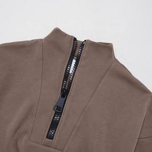 Winter Half Zip Stand Collar <b>Long</b> Sleeve Fleece Lining Fitness Gym Workout Running Sport Wear Top Pullover <b>Sweatshirts</b> - Product Image 5