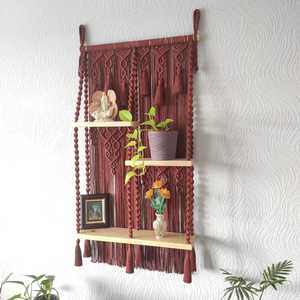 Floating Wood Wall <b>Shelf</b> Curved Storage Unit Living Room Wall Mounted Adjustable Modern <b>Bedside</b> Nightstand Organizer - Product Image 6