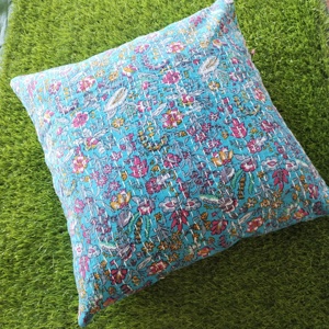 Taies d'oreiller carrées en patchwork faites à la main, 100% coton, style bohème vintage, personnalisables, fermeture enveloppe pour la décoration de la maison et des hôtels - Product Image 2