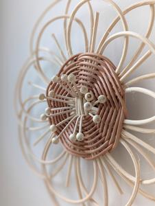 Decorative Rattan Flower Pia Handmade Boho <b>Wall</b> Hanging <b>Wicker</b> Flower Nursery Room <b>Decor</b> Aesthetic Home Gift - Product Image 5