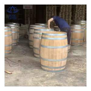 MEILLEUR CHOIX Baril à vin en bois massif pour l'âge du vin et la décoration de bar vintage - Product Image 5