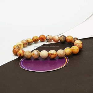 Crazy Lace Seawater Pearl Luxury Brown Unisex Beaded Handwoven <b>Adjustable</b> Healing <b>Bracelet</b> 7.5inch Gift - Product Image 2