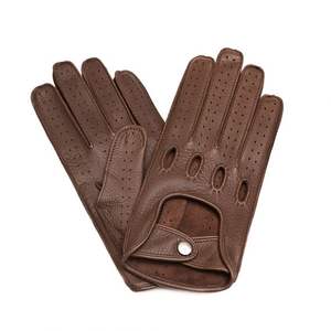 Guantes de Conducción Unisex de Cuero de Primera Calidad, Perforados, Transpirables, con Correa de Muñeca Ajustable, para Todas las Estaciones, Personalizables, OEM - Product Image 2