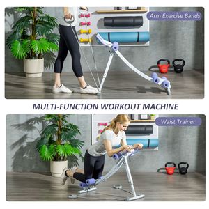 Máquina de abdominales plegable de ángulo ajustable, sistema de gimnasio en casa con bandas de resistencia para equipo de entrenamiento de núcleo y estómago - Product Image 6