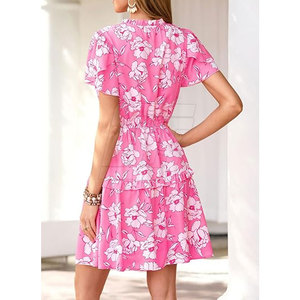 Vestido elegante de verano para mujer, ropa de playa holgada con estampado tropical, conjunto ligero para vacaciones en la playa - Product Image 3