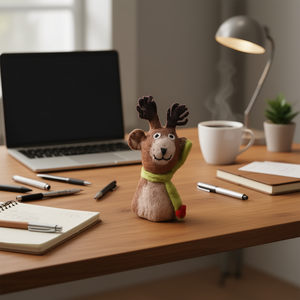 Deer Warmer Felt Rain <b>Office</b> Decor Accessory - Product Image 3