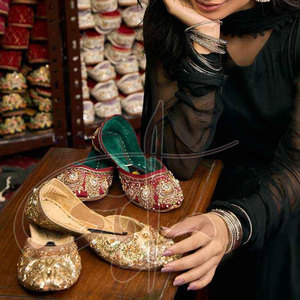 Custom Design High Quality Printed Handmade Fashion <b>Khussa</b> Anti-Slippery Best Selling Latest Style Customizable Color - Product Image 5