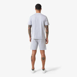 Ensemble de shorts en tissu éponge 100% coton pour homme, style hip-hop, nouveau design, impression par sublimation, couleur unie, séchage rapide, vêtements d'été - Product Image 3